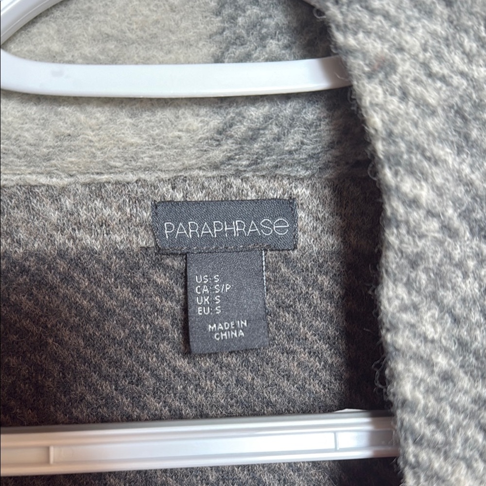Women's Wool Colorblock Coat - Picture 4 of 5
